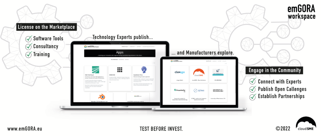 emGORA workspace connects Manufacturers and Technology experts